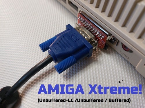 Commodore Amiga 500 600 1200 2000 3000 4000 DB23 RGB video VGA adapter NEW