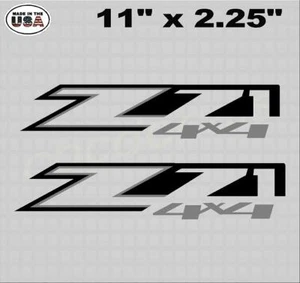Z71 4x4 Black and Gray Truck Bed Decal Sticker Truck Decal Set of 2 - Picture 1 of 1