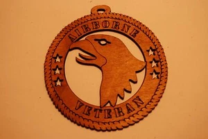 AIRBORNE VETERAN LASER CUT ORNAMENT - Picture 1 of 1