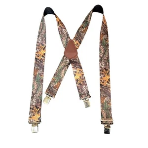 CARHARTT Mens Team REALTREE Camouflage Suspenders SZ 46 X 2" CAMO BRACES Hunter - Picture 1 of 13