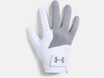 Under Armour Men's Right Handed UA Medal Golf Glove 1349705-035 Steel/White - Image 1 of 2