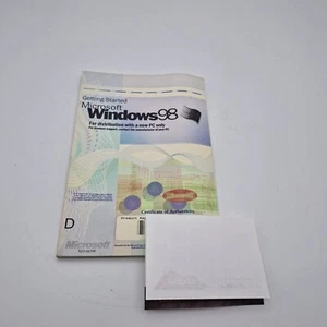 Getting Started Microsoft Windows 98 Booklet & Product Activation Key - Imagen 1 de 2