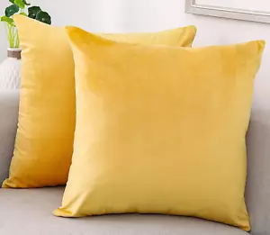 Decorative Throw Pillow Covers Velvet Soft for Couch Sofa Bedroom Living Room Ou - Picture 1 of 12