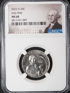 2022-D NGC Graded MS68 Sally Ride American Women Quarter #007 - Picture 1 of 2