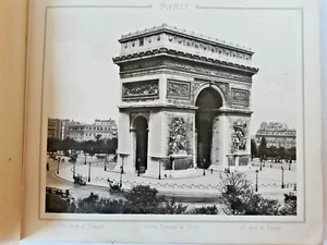 Photo Album Paris France Antique Aux Galleries Lafayette 20 Full Photos Sepia - Picture 1 of 12