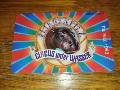 Circus Fliegenpilz Telefonkarte 1993 Zirkus unter Wasser Circo Cirque Flußferd - Bild 1 von 4