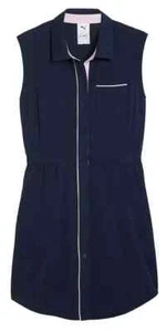 PUMA WOMEN'S ARNOLD PALMER SLEEVELESS GOLF DRESS Size Medium Buttons Navy - Picture 1 of 15
