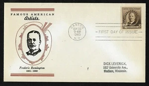 #888 10c Famous Americans - Artists - Frederic Remington - Linprint FDC - Picture 1 of 2