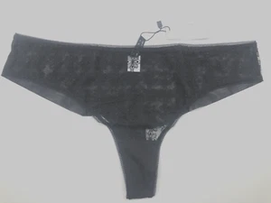 HUIT NWT Black NOIR lace  tanga Thongs Underwear  size US XL One piece *READ - Picture 1 of 14