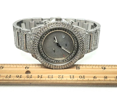 Joe Rodeo Brand Solid Stainless Steel 15 Ct Genuine Nat Diamond Men Watch JGL46 - Image 1 of 4