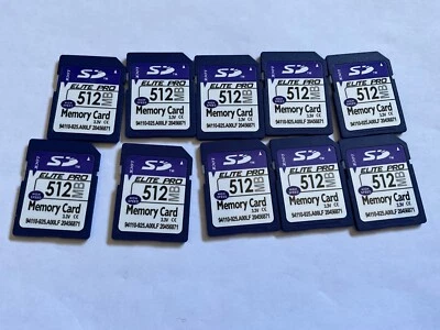 lote de 10 piezas 512mb ELITE PRO estándar SD TARJETA DE MEMORIA SD NIKON CANON, Trail Foto 1 de 3