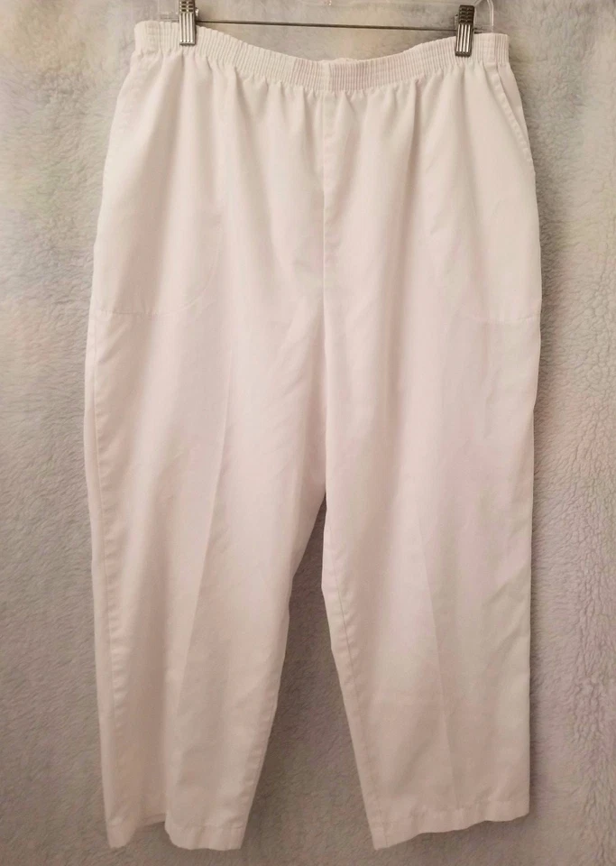 Pantalones para mujer Haband talla 16P 16 Petite blancos Foto 1 de 3