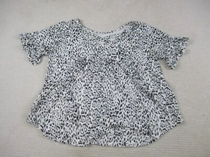 Boutique Shirt Womens XL Casual Animal Print Short Sleeve Blouse Polyester - Picture 1 of 8