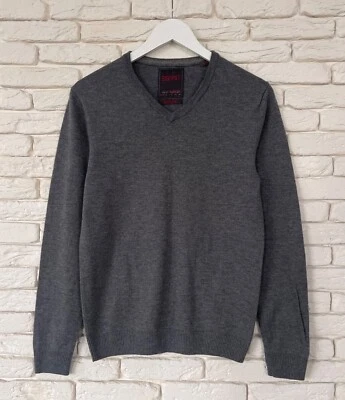 Espirit Men's Classic Gray Merino Wool Sweater Jumper Size S - Image 1 of 4