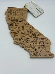 Juego de tabla de cortar y posavasos Totally Bamboo Destination California State NUEVO - Imagen 1 de 9