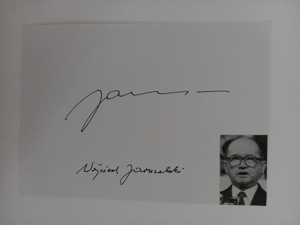 Wojciech Jaruzelski - Politiker und Armeegeneral - original Autogramm - ca. 10x1 - Bild 1 von 1
