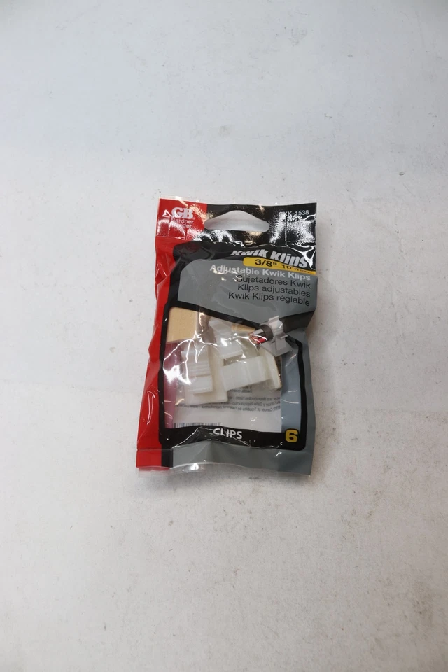 (6-Pk) Abrazaderas de cable dobladoras Gardner serie clips Kwik plástico blanco 3/8 pulgadas GKK-15 Foto 1 de 1