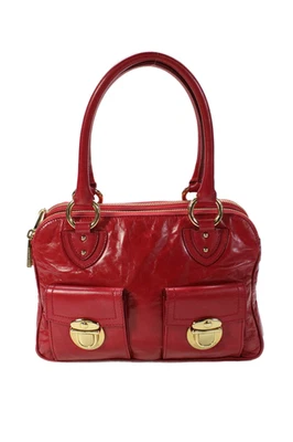 Marc Jacobs Womens Leather Multi-Compartment Shoulder Bag Red - Image 1 of 4
