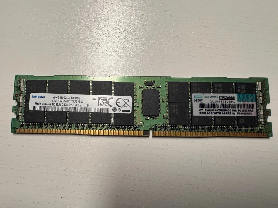P00930-B21 HPE 64GB PC4-23400 DDR4-2933MHz ECC REG 2Rx4 Speicher P06192-001 - Bild 1 von 2