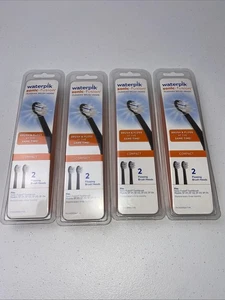 4 Two Packs Waterpik Sonic Fusion Flossing Brush Heads Black Brand New Sealed - Picture 1 of 2