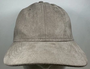 Goodfellow & Co Hat Khaki Microfiber Feel Leather Strapback Dad Style Plain Cap - Picture 1 of 7