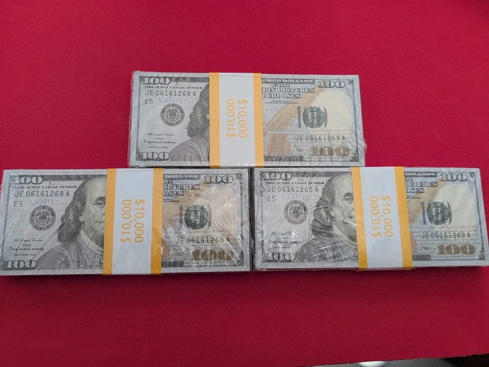 300 PIEZAS utilería aspecto falso mejores juguetes dinero para fingir tocar música fiesta de cumpleaños Foto 1 de 1