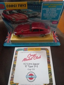 Corgi Toys Model Club 335 4.2 Litre Jaguar "E" Type 2+2 - 2022 Reissue. SEALED - Picture 1 of 1