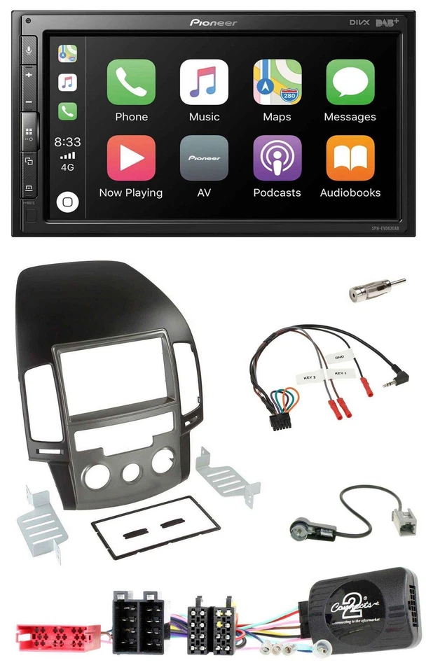 Pioneer USB Lenkrad DAB 2DIN Bluetooth Autoradio für Hyundai i30 ab 2009 - Bild 1 von 4