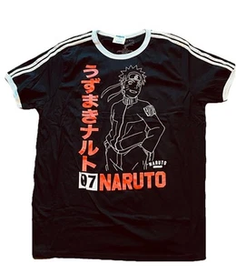 NEW Naruto Shippuden Mens Graphic T-Shirt Black 3XL Short Sleeve Anime Kishimoto - Picture 1 of 8