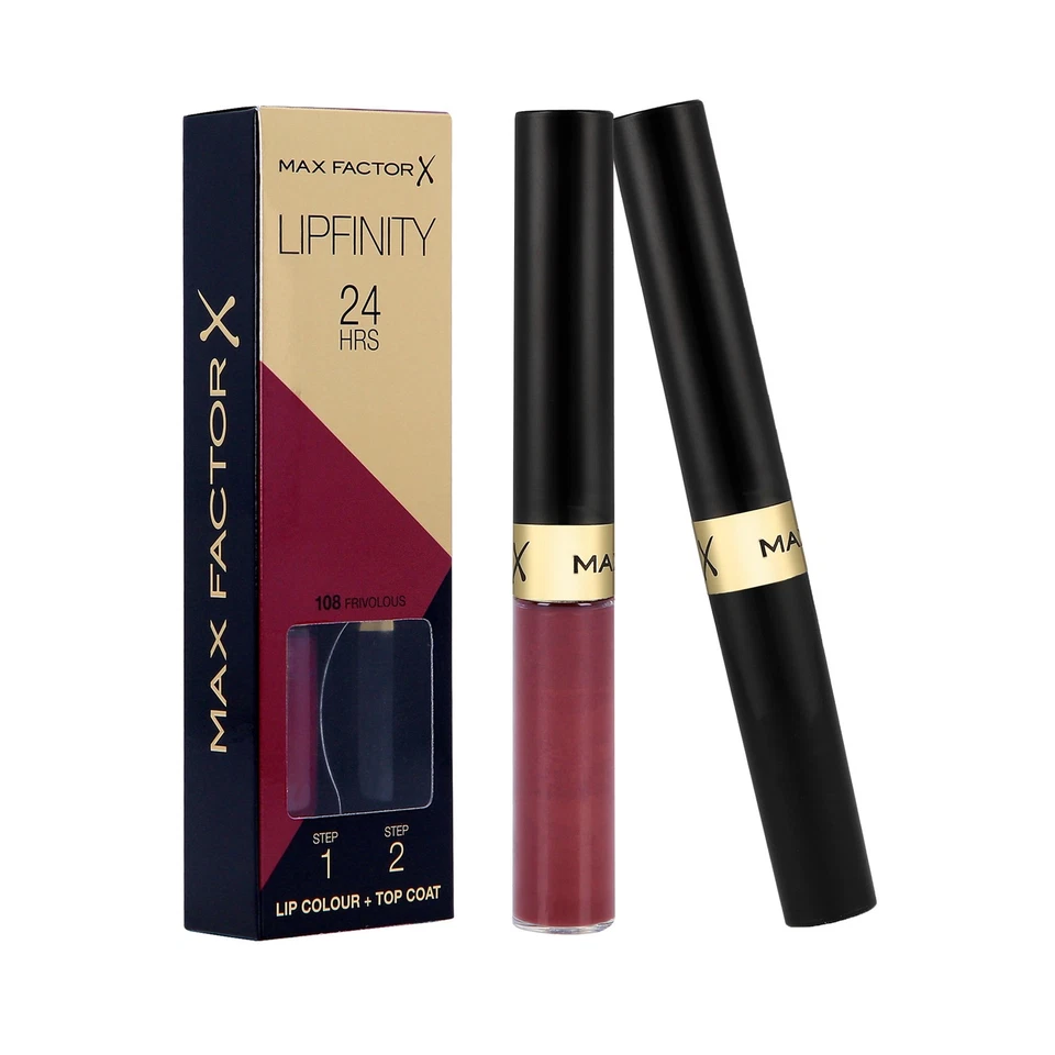 MAX FACTOR X LIPFINITY Langanhaltender Lippenstift 2in1 108 Frivolous 2,3ml+1,9g - Bild 1 von 1
