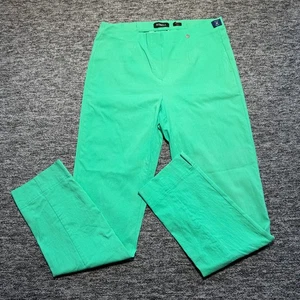 Robell Marie Trousers Womens Size UK12 Green Pull On Stretch Ankle Straight - Picture 1 of 8