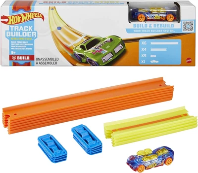 Hot Wheels GVG13 - Track Builder Unlimited Track Pack Set Mit 1 Hot Wheels Fahrz