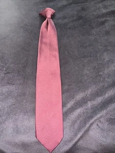 Men’s Maroon Clip On Tie By Woodmere - Picture 1 of 6