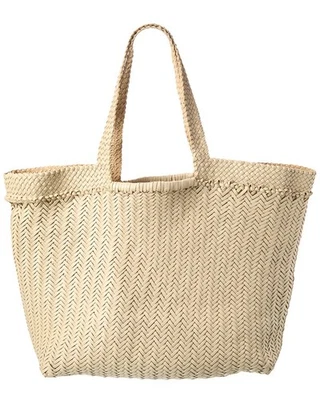 Bolso de mano Dragon Diffusion de cuero de gran tamaño beige para mujer Foto 1 de 4