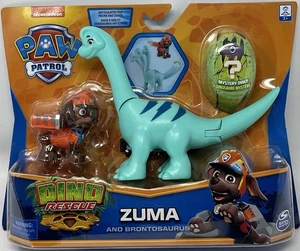 Set Paw Patrol Dino Rescue ZUMA e BRONTOSAURUS Spin Masters giocattolo misterioso regalo - Foto 1 di 2