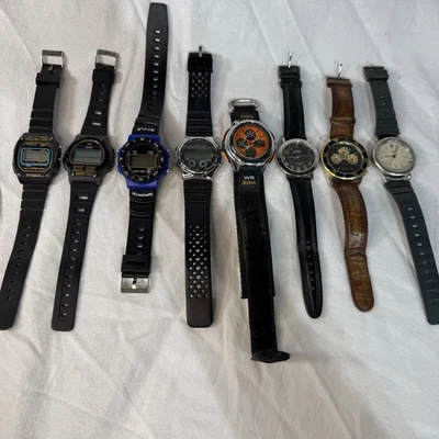 Лот из 8 непроверенных мужских часов Timex Swiss Army Disco Shock Armitron LTD. - Изображение 1 из 4