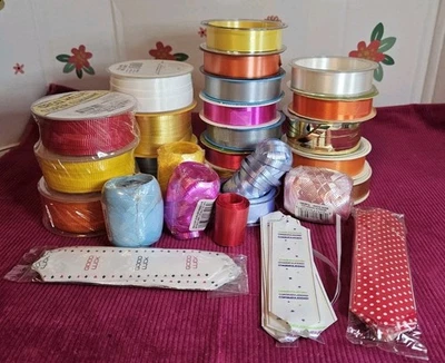 Lote de 26 fitas de férias vintage cores e tamanhos sortidos novas e usadas - Imagem 1 de 4