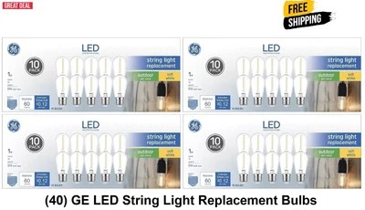String Light Replacement Bulbs GE 60 Lumen Soft White Medium Base E-26 (40 PACK) - Image 1 of 4