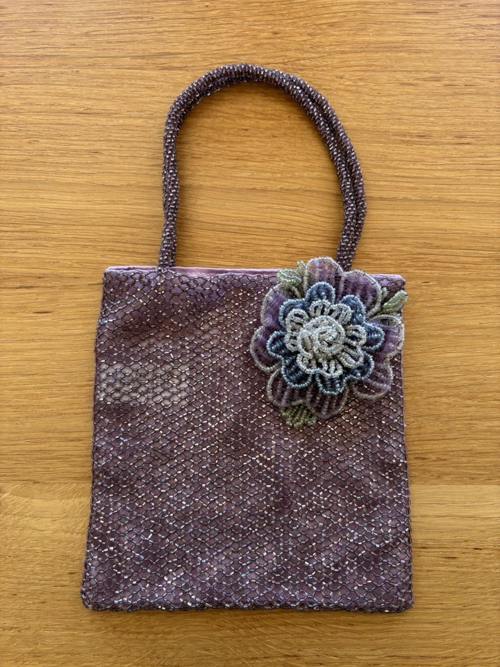 Beaded Bag With Detachable Beaded Flower - Image 1 of 4