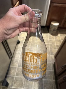 Sterling Farms ACL Quart Milchflasche Stamford Connecticut CT - Bild 1 von 13