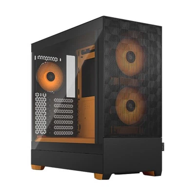 Fractal Design Pop Air Rgb Orange Core Tg Gaming Case W/ Clear Glass Window Atx - Image 1 of 3