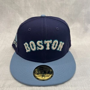 New Era Purple Sky Boston Red Sox 04 WS Champs 59FIFTY Fitted Hat NEW Size 7 3/4 - Picture 1 of 6
