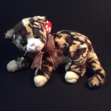 Ty Retired "Fiddles" kitty cat Brindle12" 2006