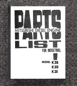 Tractor Engine Overhaul Parts List Mitsubishi Diesel K3B K3D K3E 61 Boat Engine - Picture 1 of 17