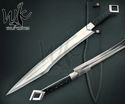 HUNTEX-CURVE: Специальный ручной работы 25 «высокоуглеродистой стали меч, с кожаными ножнами - Изображение 1 из 4