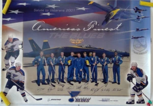 2001 17X24 AMERIKAS FEINSTES ST LOUIS BLUES HOCKEY UND DIE BLAUEN ENGEL POSTER - Bild 1 von 10
