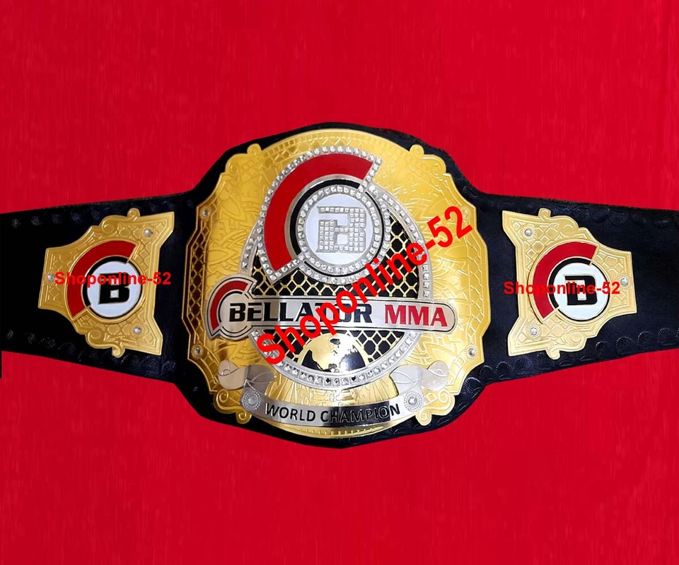 Cinturón MMA UFC Bellator Kickboxing Campeonato Mundial 2 Capas Tamaño Adulto 2mm Foto 1 de 4