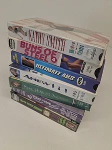 LOT OF 7 VINTAGE 80's 90's EXERCISE WORKOUT VHS Most Sealed - Picture 1 of 4