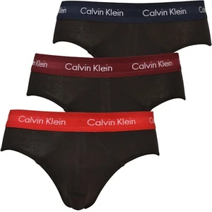 Calvin Klein U2661G-9IJ Authentic Mens Cotton Briefs 3 Pack Navy/Burgundy/Red - Picture 1 of 1