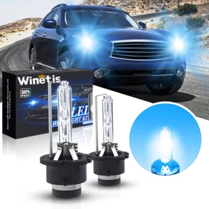 D2S HID Headlight Bulbs For Infiniti FX35 2003-2012 Low/High Beam 8000K Ice Blue - Picture 1 of 7